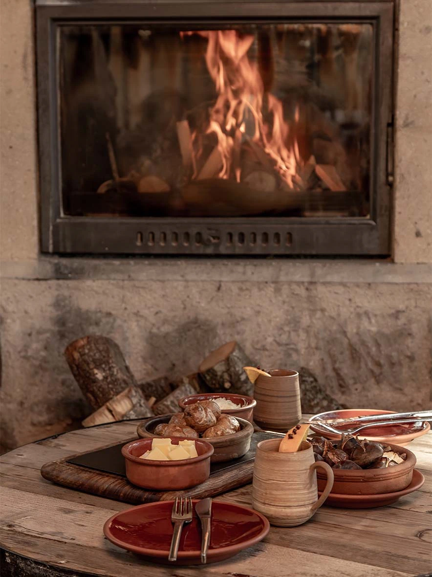 Hot chocolate service at Seki Lounge, Argos in Cappadocia